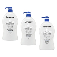 Lovercare Goat's Milk Shower Cream Sensitive Skin 1.2L Pack of 3