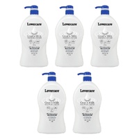 Lovercare Goat's Milk Shower Cream Sensitive Skin 1.2L Pack of 5