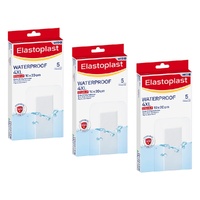 Elastoplast Waterproof 4XL Sterile Dressing 5 Pack Bundle of 3