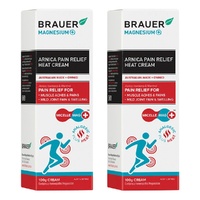 Brauer Magnesium + Pain Relief Heat Cream 100g Pack of 2
