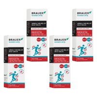Brauer Magnesium + Pain Relief Heat Cream 100g Pack of 4