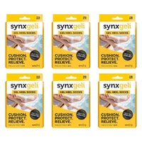 Synx Synxgeli Gel Heel Socks Pack of 6