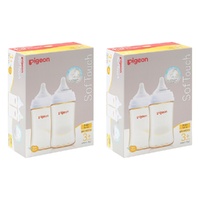 Pigeon SofTouch BPP Nursing Bottle PPSU Twin Pack 240mL Bundle of 2
