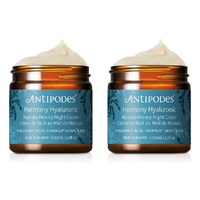 Antipodes Harmony Hyaluronic Manuka Honey Night Cream 60ml Pack of 2