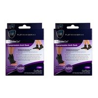 Neat Feat Spandex Gel Compression Arch Sock, Large Pack of 2