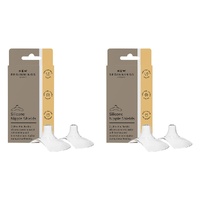 New Beginnings Silicone Nipple Shield 2 Pack Bundle of 2