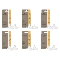 New Beginnings Silicone Nipple Shield 2 Pack Bundle of 6