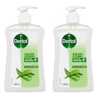 Dettol Antibacterial Handwash Aloe Vera & Vitamin E 500mL Pack of 2