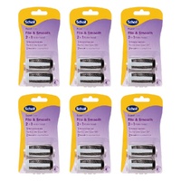 Scholl ExpertCare File and Smooth 2 in 1 Roller Head 2 Pack Bundle of 6