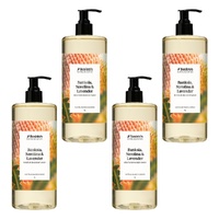 Bosisto's Banksia Nerolina and Lavender Body Wash 1 L x 3 Bundle of 4