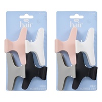 Pharmacy Health Salon Butterfly Clips 4 Pack Bundle of 2