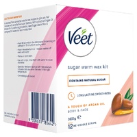 Veet Sugar Warm Wax Hair Removal Kit With Argan Oil 360g