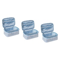 Femme Beaute Train Case Blue Abstract Pack of 3