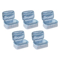 Femme Beaute Train Case Blue Abstract Pack of 5