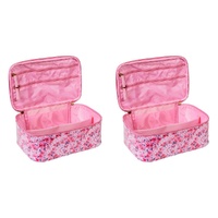 Femme Beaute Train Case Pink Floral Pack of 2
