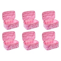 Femme Beaute Train Case Pink Floral Pack of 6