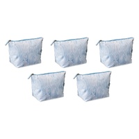 Femme Beaute Large Pouch Blue Abstract Pack of 5
