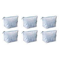 Femme Beaute Large Pouch Blue Abstract Pack of 6