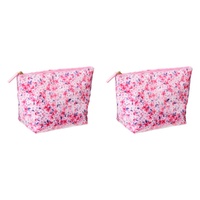 Femme Beaute Large Pouch Pink Floral Pack of 2