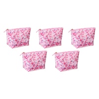 Femme Beaute Large Pouch Pink Floral Pack of 5