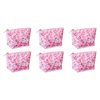 Femme Beaute Large Pouch Pink Floral Pack of 6