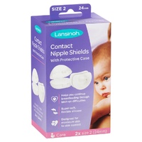 Lansinoh Contact Nipple Shields Size Two, 24mm, Pair