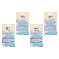 Lady Jayne Multi-Coloured Creaseless Clips Assorted Colours 4 Pack Bundle of 4