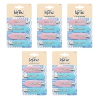 Lady Jayne Multi-Coloured Creaseless Clips Assorted Colours 4 Pack Bundle of 5