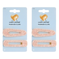 Lady Jayne Fashion Clips Assorted Colours 2 Pack Bundle of 2