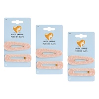 Lady Jayne Fashion Clips Assorted Colours 2 Pack Bundle of 3