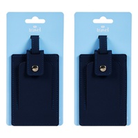 Pharmacy Health Luggage Tag Navy Pack of 2