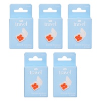 Pharmacy Health Silicone Earplugs and Case 2 Pairs Pack of 5