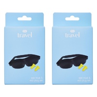 Pharmacy Health Eye Mask and Ear Plug Travel Set Pack of 2