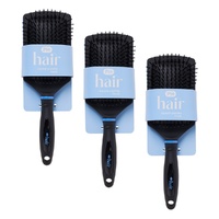 Pharmacy Health Square Paddle Brush Pack of 3