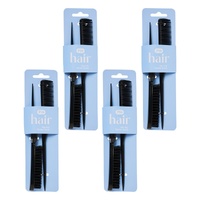 Pharmacy Health Big Hair Teaser Comb 2 Pack Bundle of 4