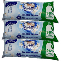 Cuddly Classic Fresh Fabric Conditioner Concentrate Refill 3 Pack 300ml