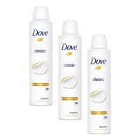 Dove Classic 48h Anti-Perspirant 1/4 Moisturising Cream 250mL Pack of 3