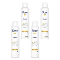 Dove Classic 48h Anti-Perspirant 1/4 Moisturising Cream 250mL Pack of 4