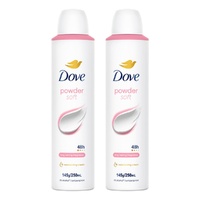 Dove Powder Soft 48h Anti-Perspirant 1/4 Moisturising Cream 250mL Pack of 2