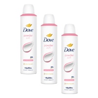 Dove Powder Soft 48h Anti-Perspirant 1/4 Moisturising Cream 250mL Pack of 3