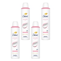 Dove Powder Soft 48h Anti-Perspirant 1/4 Moisturising Cream 250mL Pack of 4