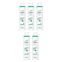 Dove Fresh 48h Anti-Perspirant 1/4 Moisturising Cream Citrus Scent Pack of 5