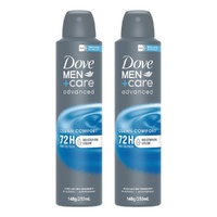 Dove Men+Care Advanced Clean Comfort 72H Anti-Perspirant 250mL Pack of 2