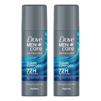 Dove Men+Care Advanced Clean Comfort Anti-Perspirant 50mL Pack of 2