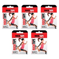 RockTape Premium Kinesiology Tape Black 5cm x 5m Pack of 5