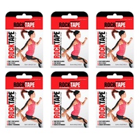RockTape Premium Kinesiology Tape Black 5cm x 5m Pack of 6
