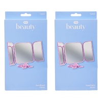 Pharmacy Health Handheld Mirror Pink Pack of 2