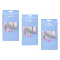 Pharmacy Health Handheld Mirror Pink Pack of 3