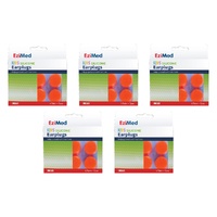 EziMed Kids Silicon Earplugs with Case 6 Pairs x 6 Bundle of 5
