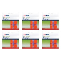 EziMed Kids Silicon Earplugs with Case 6 Pairs x 6 Bundle of 6